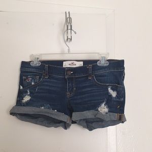 Hollister blue jean shorts